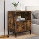 Natskab 2 pcs Røget eg 49 x 36 x 61 cm Konstrueret træ