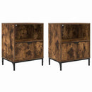 Natskab 2 pcs Røget eg 49 x 36 x 61 cm Konstrueret træ