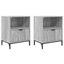 Natskab 2 pcs Grå sonoma-eg 49 x 36 x 61 cm Konstrueret træ