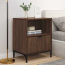Natskab 2 pcs Brun eg 49 x 36 x 61 cm Konstrueret træ