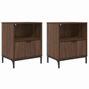 Natskab 2 pcs Brun eg 49 x 36 x 61 cm Konstrueret træ