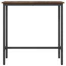 bord Røget eg 100 x 40 x 100,5 cm Ingeniørtræ og stål