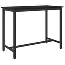 bord Sort eg 100 x 50 x 76,5 cm Ingeniørtræ og stål