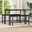 Spisebænk Sort eg 100 x 32,5 x 48,5 cm Ingeniørtræ og stål
