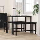 Spisebænk Sort eg 100 x 32,5 x 48,5 cm Ingeniørtræ og stål