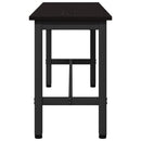Spisebænk Sort eg 100 x 32,5 x 48,5 cm Ingeniørtræ og stål