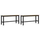 Spisebænk 2 pcs Sonoma eg 100 x 32,5 x 48,5 cm
