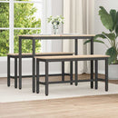 Spisebænke 2 pcs Naturfarvet 100 x 32,5 x 49 cm