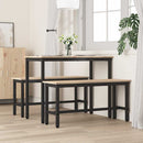 Spisebænke 2 pcs Naturfarvet 100 x 32,5 x 49 cm