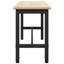 Spisebænke 2 pcs Naturfarvet 100 x 32,5 x 49 cm
