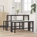 Spisebænk Hvid 100 x 32,5 x 49 cm Massivt fyrretræ