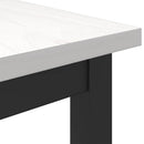 bord Hvid 100 x 50 x 77 cm Ingeniørtræ og stål