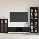 Sideboard FLORIN 55,5 x 29 x 100 cm Sort Konstrueret træ