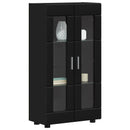 Sideboard FLORIN 55,5 x 29 x 100 cm Sort Konstrueret træ