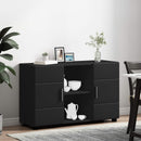 Sideboard FLORIN 88,5 x 30,5 x 55,5 cm Sort Konstrueret træ