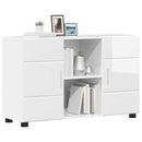 Sideboard FLORIN 88,5 x 30,5 x 55,5 cm Høj gloss hvid