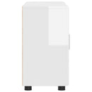 Sideboard FLORIN 88,5 x 30,5 x 55,5 cm Høj gloss hvid