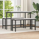 Spisebænk 2 pcs Hvid 100 x 32,5 x 49 cm Massivt fyrretræ