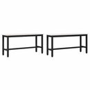 Spisebænk 2 pcs Hvid 100 x 32,5 x 49 cm Massivt fyrretræ