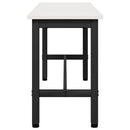 Spisebænk 2 pcs Hvid 100 x 32,5 x 49 cm Massivt fyrretræ