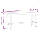 Spisebænk 2 pcs Hvid 100 x 32,5 x 49 cm Massivt fyrretræ