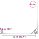 Tarpaulin 650g / m² Brun 2 x 3 m Lærred med PVC-belægning
