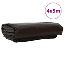Tarpaulin 650g / m² Brun 4 x 5 m Lærred med PVC-belægning