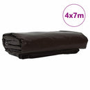 Tarpaulin 650g / m² Brun 4 x 7 m Lærred med PVC-belægning
