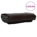 Tarpaulin 650g / m² Brun 2,5 x 3,5 m Lærred med PVC-belægning