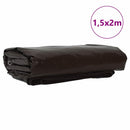 Tarpaulin 650g / m² Brun 1,5 x 2 m Lærred med PVC-belægning