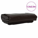 Tarpaulin 650g / m² Brun 1,5 x 2,5 m Lærred med PVC-belægning