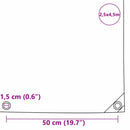 Tarpaulin 650g / m² Brun 2,5 x 4,5 m Lærred med PVC-belægning