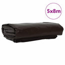 Tarpaulin 650g / m² Brun 5 x 8 m Lærred med PVC-belægning