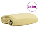 Tarpaulin 650g / m² Beige 3 x 4 m Lærred med PVC-belægning