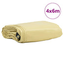 Tarpaulin 650g / m² Beige 4 x 6 m Lærred med PVC-belægning