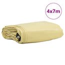 Tarpaulin 650g / m² Beige 4 x 7 m Lærred med PVC-belægning