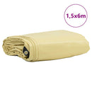 Tarpaulin 650g / m² Beige 1,5 x 6 m Lærred med PVC-belægning
