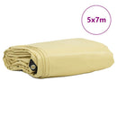Tarpaulin 650g / m² Beige 5 x 7 m Lærred med PVC-belægning