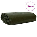 Tarpaulin 650g / m² Oliven grøn 3 x 4 m Lærred med PVC-belægning