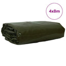 Tarpaulin 650g / m² Oliven grøn 4 x 8 m Lærred med PVC-belægning