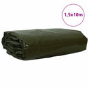 Tarpaulin 650g / m² Oliven grøn 1,5 x 10 m