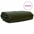 Tarpaulin 650g / m² Oliven grøn 3,5 x 5 m