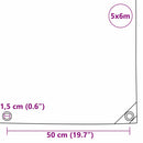 Tarpaulin 650g / m² Oliven grøn 5 x 6 m Lærred med PVC-belægning