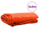 Tarpaulin 650g / m² Orange 3 x 4 m Lærred med PVC-belægning