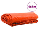 Tarpaulin 650g / m² Orange 4 x 7 m Lærred med PVC-belægning