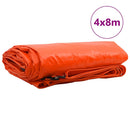 Tarpaulin 650g / m² Orange 4 x 8 m Lærred med PVC-belægning