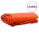Tarpaulin 650g / m² Orange 1,5 x 20 m Lærred med PVC-belægning