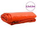 Tarpaulin 650g / m² Orange 2,5 x 3,5 m Lærred med PVC-belægning