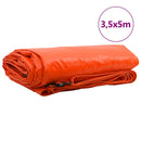 Tarpaulin 650g / m² Orange 3,5 x 5 m Lærred med PVC-belægning
