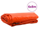 Tarpaulin 650g / m² Orange 6 x 8 m Lærred med PVC-belægning